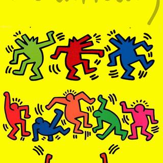 Keith Haring phone wallpaper