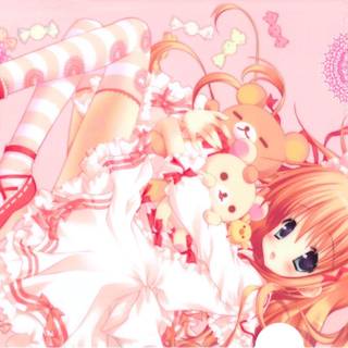 Cute pink girly anime wallpaper