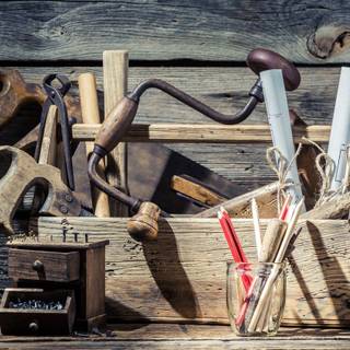 Woodworking wallpaper