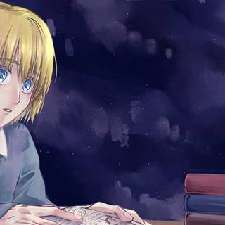 Studying anime wallpaper