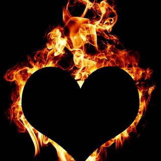 Burning heart wallpaper