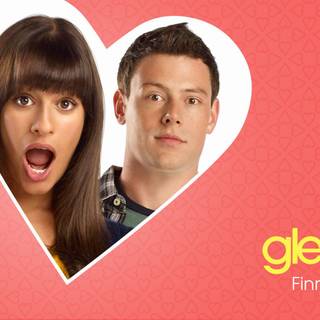 Glee Finn and Rachel wallpaper