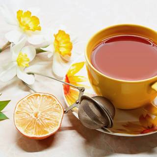 Morning tea wallpaper