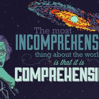 Einstein typography wallpaper