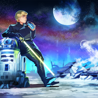 Luke Skywalker logo wallpaper