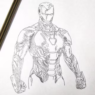 Iron Man sketch wallpaper