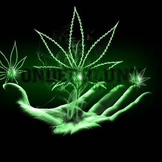 Black weed wallpaper