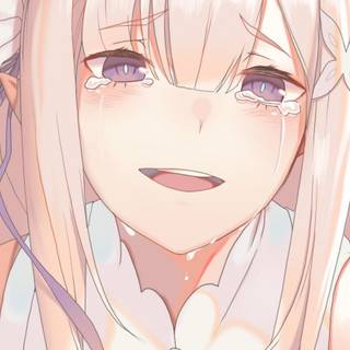 Girl anime crying wallpaper