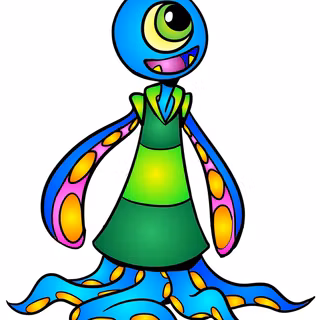 Cartoon alien wallpaper