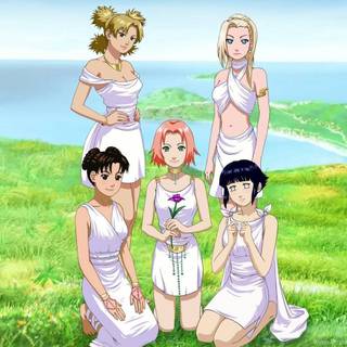 Naruto and girls wallpaper