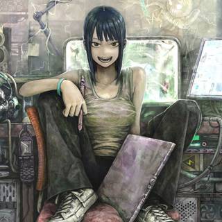 Punk anime girl cool wallpaper
