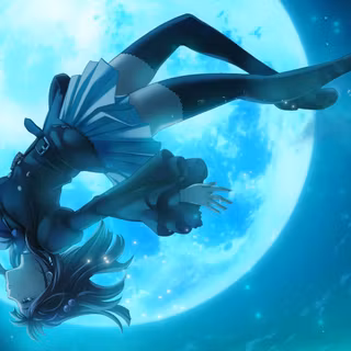 Blue anime girls wallpaper