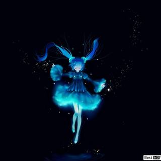 Blue anime girls wallpaper
