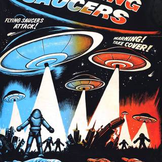 Flying saucer wallpaper