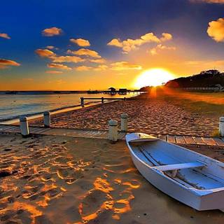 Sunset at the sea wallpaper