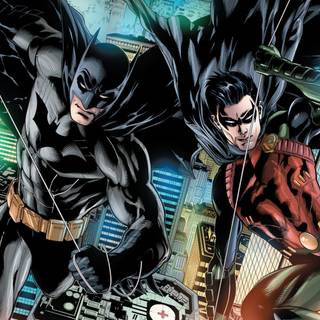 Nightwing and Robin wallpaper