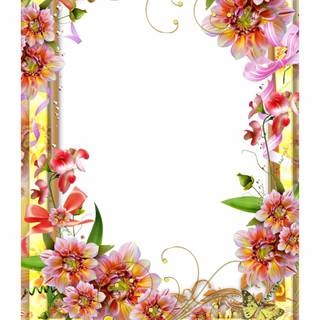 Flower frame wallpaper