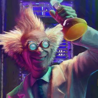 Mad scientist wallpaper