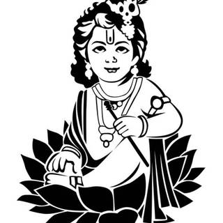 Krishna sketch wallpaper