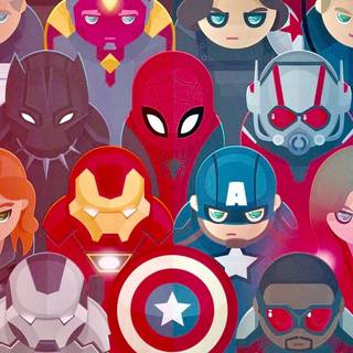 Avengers drawing wallpaper