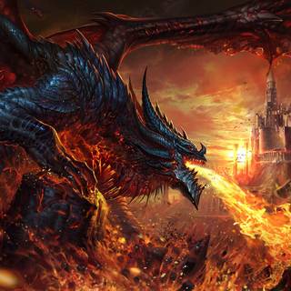 Lava dragon wallpaper