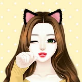 Cute art girl wallpaper