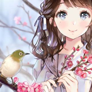 Anime Cherry Blossom desktop wallpaper