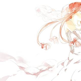 Anime girl wedding dress wallpaper