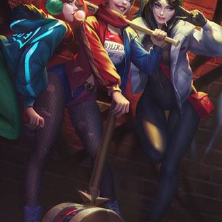 Joker and girlfriend wallpaper