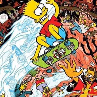 Trippy Bart wallpaper