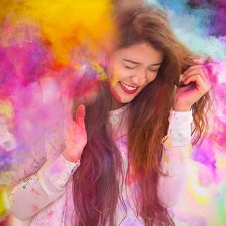 Women Holi HD wallpaper