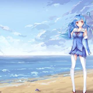 Beach anime wallpaper