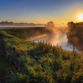 Morning haze wallpaper