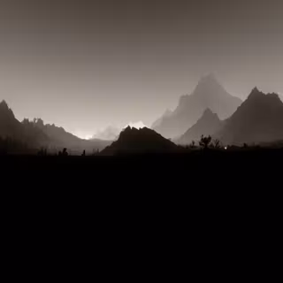 Dark minimalist mountain wallpaper