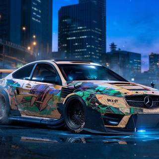 Car drifting computer wallpaper