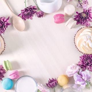 Spring cupcakes wallpaper