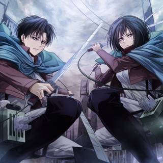 Levi x Mikasa wallpaper