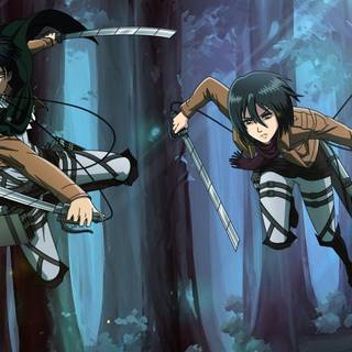 Levi x Mikasa wallpaper