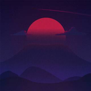 Retro sunrise wallpaper