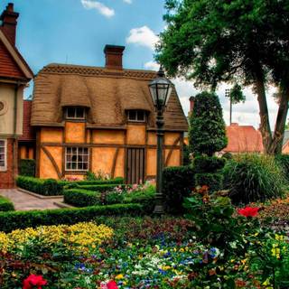 English cottage computer wallpaper