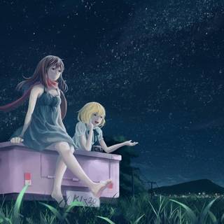 Night anime car wallpaper