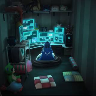 Hacker girl anime wallpaper