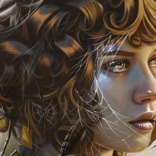 Girl digital art wallpaper