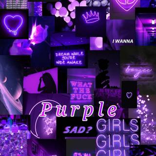 Aesthetic baddie purple wallpaper