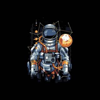 Minimalist astronaut wallpaper
