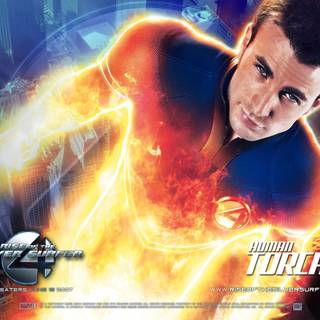 Fantastic Four Rise of The Silver Surfer Human Torch wallpaper