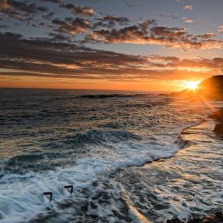 Sunset at the coast wallpaper