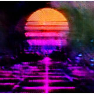 Neon sun retrowave wallpaper