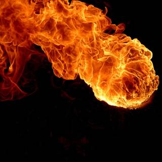 Basketball on fire wallpaper