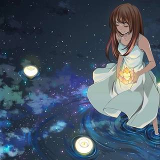 Floating women wallpaper